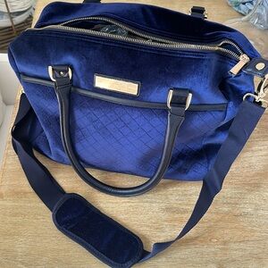 Vince Camuto Navy Velvet Travel Bag